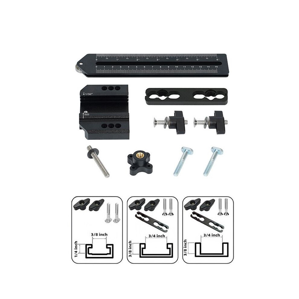 Table Saw Cutting Jig Guide Thin Ripping Jig Precision Cutting Adjustable Router Table For Narrow Strip Cuts 4713554613829