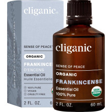 Cliganic Organic Frankincense Essential Oil - 100% Pure Natural for Aromatherapy Diffuser | Non-GMO Verified (Frankincense)