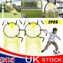 2x Football Target Net Soccer Target Goal Net Soccer Top Bins Goal Target Bags