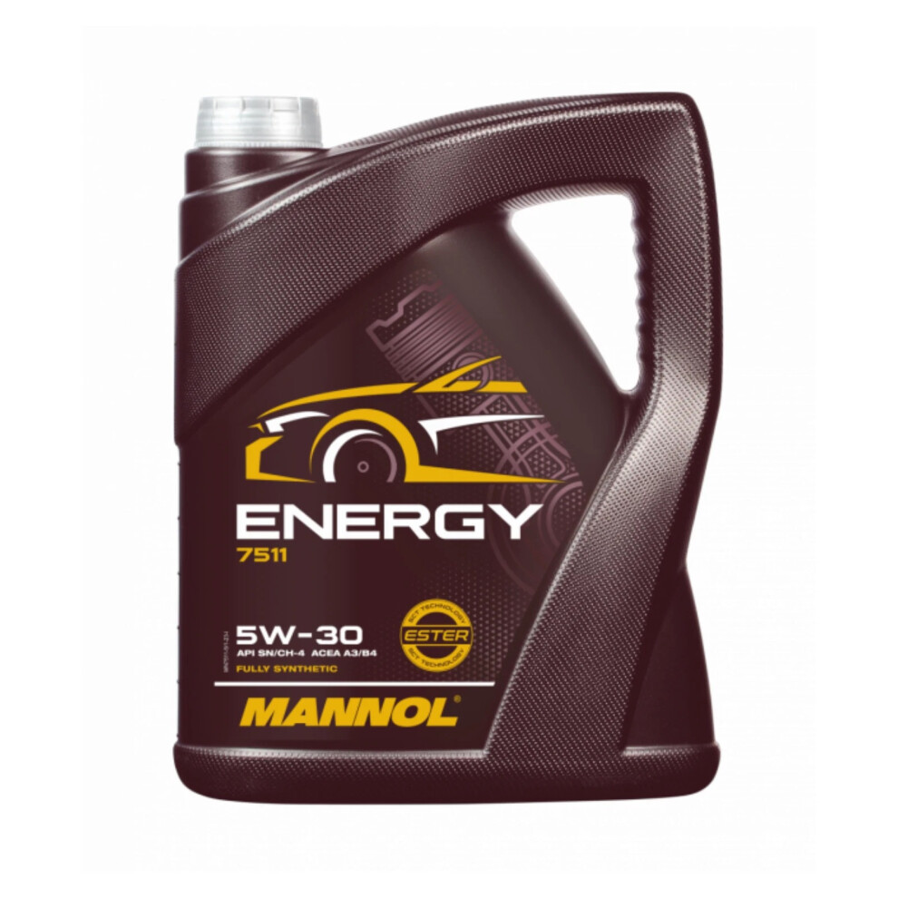 Mannol 5L Energy 5W30 Fully Synthetic Engine Oil Sl/Cf Acea A3/B4 Wss-M2c913-B