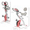 2-in-1FoldingExerciseBikewith 8 Speed SettingsPink 3