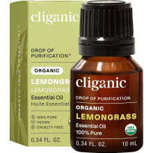 Cliganic USDA Organic Lemongrass Essential Oil - 100% Pure Natural Undiluted, for Aromatherapy Diffuser | Non-GMO Verified (Lemongrass)