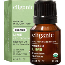 Cliganic Organic Lime Essential Oil for Hair, Skin, Aromatherapy - 100% Pure Natural Undiluted | Non-GMO Verified (Lime)