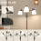 Tree Floor Lamp with 3 Adjustable Light, Industrial Standing Lamp, Black 4