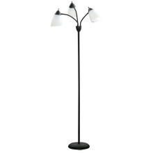 Tree Floor Lamp with 3 Adjustable Light, Industrial Standing Lamp, Black