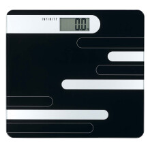 Digitale Badezimmerwaage, 180 kg Tragkraft, Schwarz/Silber