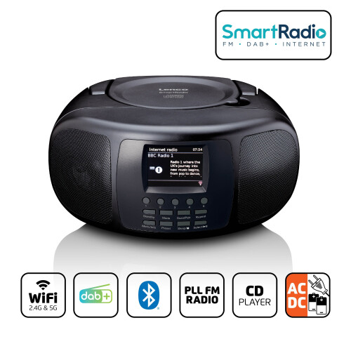 Tragbares SmartRadio mit DAB+/FM, Bluetooth und CD-Player