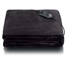 Elektrische Heizdecke 180x130cm, 120W, Schwarzer Flanell