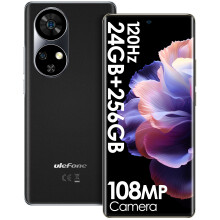 (Black) Ulefone Note 17 Pro Smartphone 6.78" 120HZ AMOLED Curved Display 24GB 256GB  108MP Camera 5050mAh-White/Black/Orange