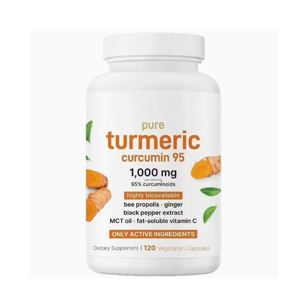 Black (2) Turmeric Curcumin 1000Mg 95% Curcuminoids Mct Oil Pepper 240 Capsules