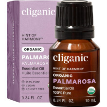 Cliganic Organic Palmarosa Essential Oil, 100% Pure Natural Undiluted (10ml), for Aromatherapy | Non-GMO Verified (Palmarosa)