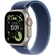 Apple Watch Ultra 3 49 mm GPS+LTE(eSIM) Natur Titan Blau+Orange Armband Set (Nicht Original) Generalüberholt - Refurbished