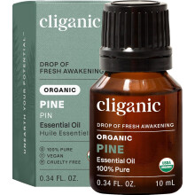 Cliganic Organic Pine Essential Oil, 100% Pure Natural Undiluted, for Aromatherapy | Non-GMO Verified | Organic, Peppermint, for Aromatherapy (Pine)