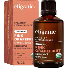 Cliganic Organic Pink Grapefruit Essential Oil, 100% Pure Natural for Aromatherapy | Non-GMO Verified (Pink Grapefruit)