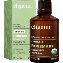 Cliganic Organic Rosemary Essential Oil, 2oz - 100% Pure Natural Undiluted, for Aromatherapy | Non-GMO Verified (Rosemary)