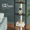 Corner Floor Lamp with Dimmable Warm White LED Light, Black 3