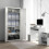 Lockable Metal Cabinet with 2 Doors, File Cabinet for Home Office, White 6