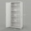 Lockable Metal Cabinet with 2 Doors, File Cabinet for Home Office, White 8