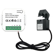 Tuya ZigBee Meter 80A with Clamp App Monitor KWh Voltage Current Power Consumption 110V 240V