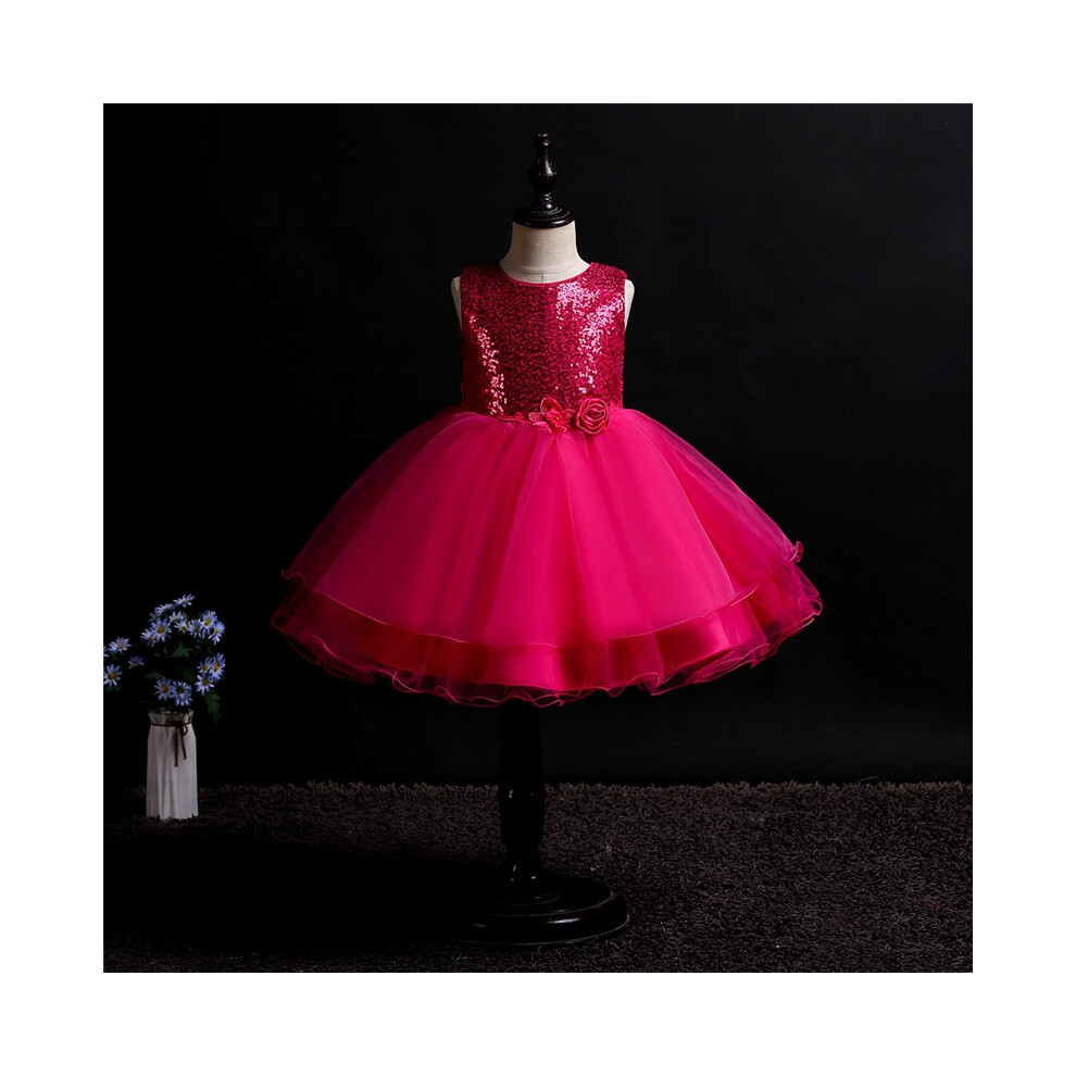 Photos - Fancy Dress  Children's dress princess dress big children sequin mesh tutu skirt girls dress(Color, 150cm)