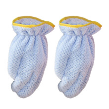 Pet Drying Gloves Bath Towel Corals Fleece Double Side-Blue