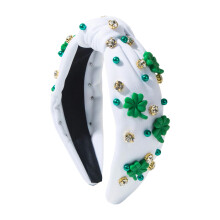 Luxurious Hairband Hair Hoop Lady Prom Knotted Leprechaun-White