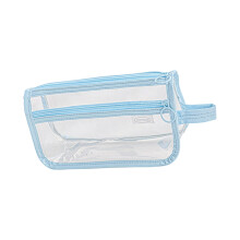 Waterproof Clear PVC Pen Case Multifunction-Blue pencil case