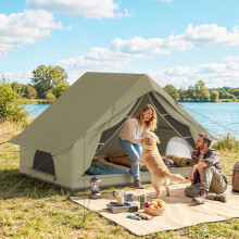 Outsunny Inflatable Tent Waterproof for 2-4 Person, Green