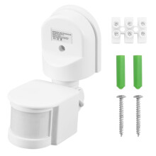 Infrared Motion Sensor AC110V-240V Adjustable Sensor for PIR Body Motion Sensors for Multiple Scenarios (White)