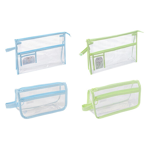 Waterproof Clear PVC Pencil Case 2-Green pencil case 1