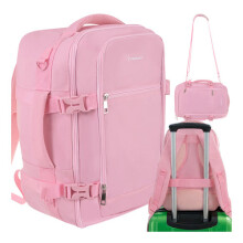Reseryggsäck 40x25x20cm Rosa, Lätt Kabinväska