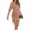 Maternity Dress with Side Drawstring For Easy Wear Off-Camel L 5