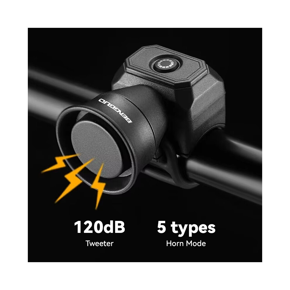 Bicycle Horn Mountain Bike Battery/USB Charging Waterproof Electronic Bike Bell Riding Equipment Children's Scooter Accessories