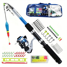 1.8m Fishing Rod & Reel Combo Tackle Kit Set
