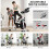 Exercise Bike 8kg Flywheel Stationary White 6