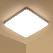 Goeco LED Ceiling Light Flat, 36W IP44 4000K, Modern Ceiling Lighting Square