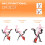 2-in-1 Folding Exercise Bike 8Lv Mag Red 4