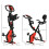 2-in-1 Folding Exercise Bike 8Lv Mag Red 6