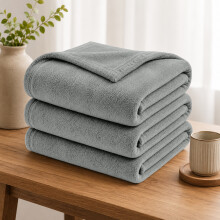 (2X King/ Large, Silver) Budget Friendly Luxury 310GSM Faux Fur Fleece Blankets - Ultra Soft Warm Plush Throws for All Season Use | Pack of 2