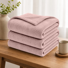 (2X Single/ Small, Pink) Budget Friendly Luxury 310GSM Faux Fur Fleece Blankets - Ultra Soft Warm Plush Throws for All Season Use | Pack of 2