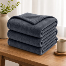 (2X Super King/ XL, Grey) Budget Friendly Luxury 310GSM Faux Fur Fleece Blankets - Ultra Soft Warm Plush Throws for All Season Use | Pack of 2