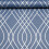 Blue Silver Geometric Non-Woven Vinyl Textured Wallpaper 42085 9