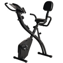 2-in-1 Folding Bike 8-Level Magnetic Pulse Black