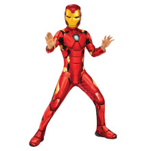 (9-10 Years, Red/Gold) Avengers Childrens/Kids Iron Man Costume Set