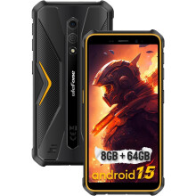 (Orange) Ulefone Armor X12 Pro Rugged Phones Unlocked, 5.45 inch Screen, Android 15, 8GB 64GB, 4860mAh Battery- Orange/Black/Green