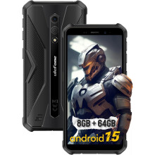 (Black) Ulefone Armor X12 Pro Rugged Phones Unlocked, 5.45 inch Screen, Android 15, 8GB 64GB, 4860mAh Battery- Orange/Black/Green