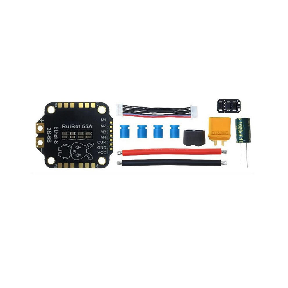 55A 4In1 Esc 3-6S Blheli_s Firmware With Ammeter For Rc Fpv Freestyle Drones Parts 4711629684132