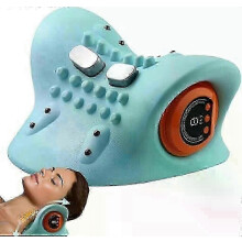 Ems Electrotherapy Heated Cervical Pillow Neck and Shoulder Stretcher Traction Spine Pain Relief Electric Hugterra Massager for Me1241