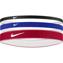 Nike Flex Classic Headbands Mixed Width 3 Pk Game Royal / University Red / White