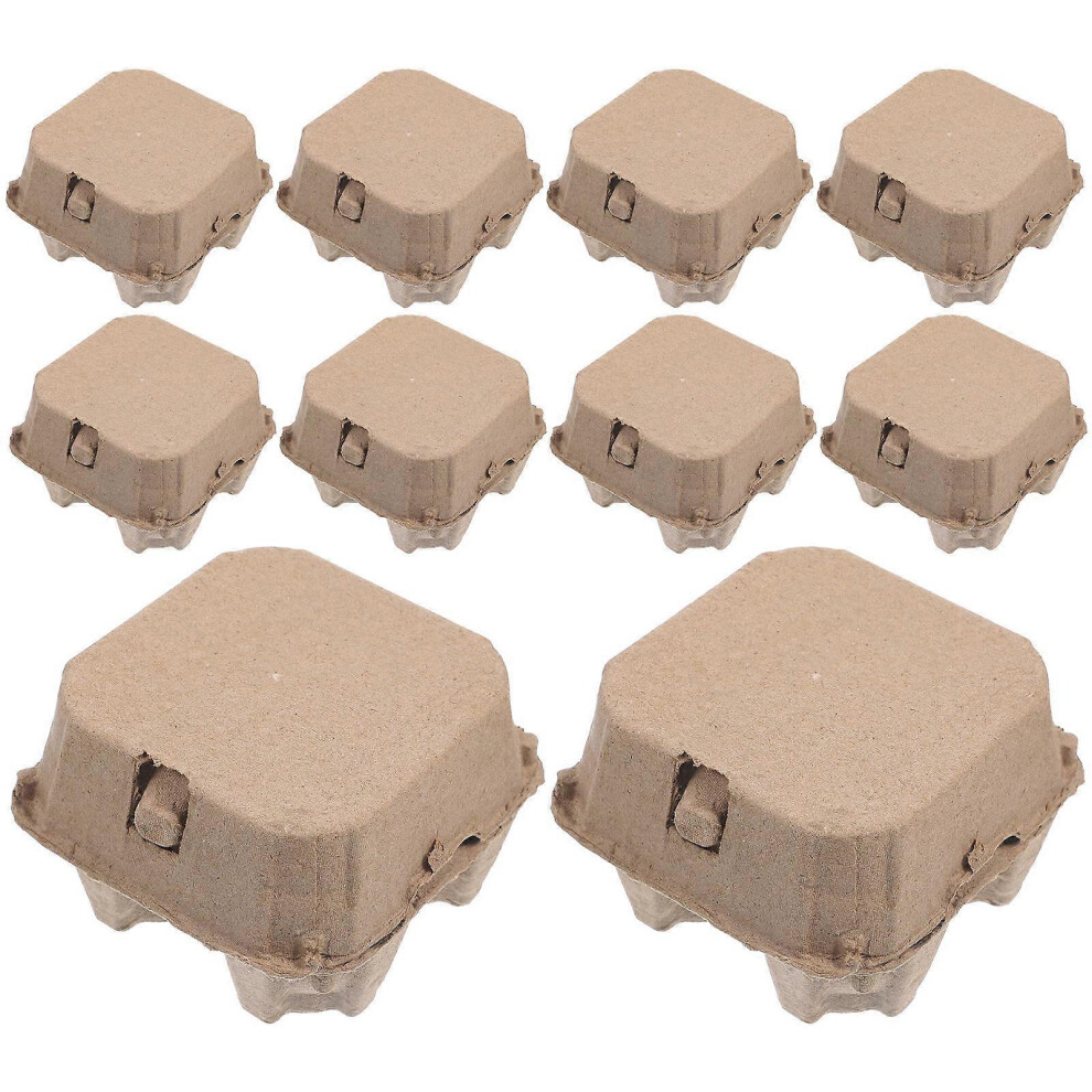 Egg Cartons 4-Count Paper Egg Carton for Wrapping 12Pcs Light Brown Holder736